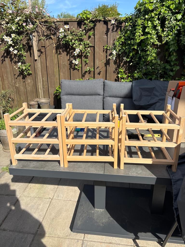 IKEA wijnrek (3 stuks) - Stapelbaar of naast elkaar, Ophalen, Gebruikt, 50 tot 75 cm, 15 tot 25 flessen