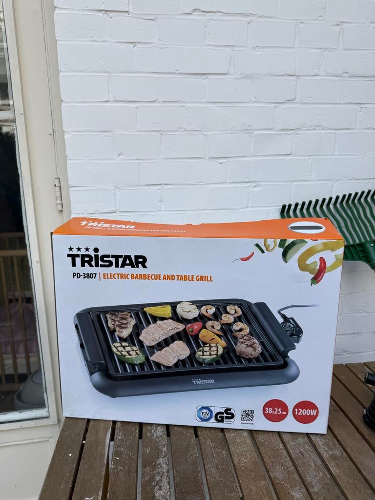 Tristar elektrische tafelbarbecue, Tuin en Terras, Ophalen, Gebruikt