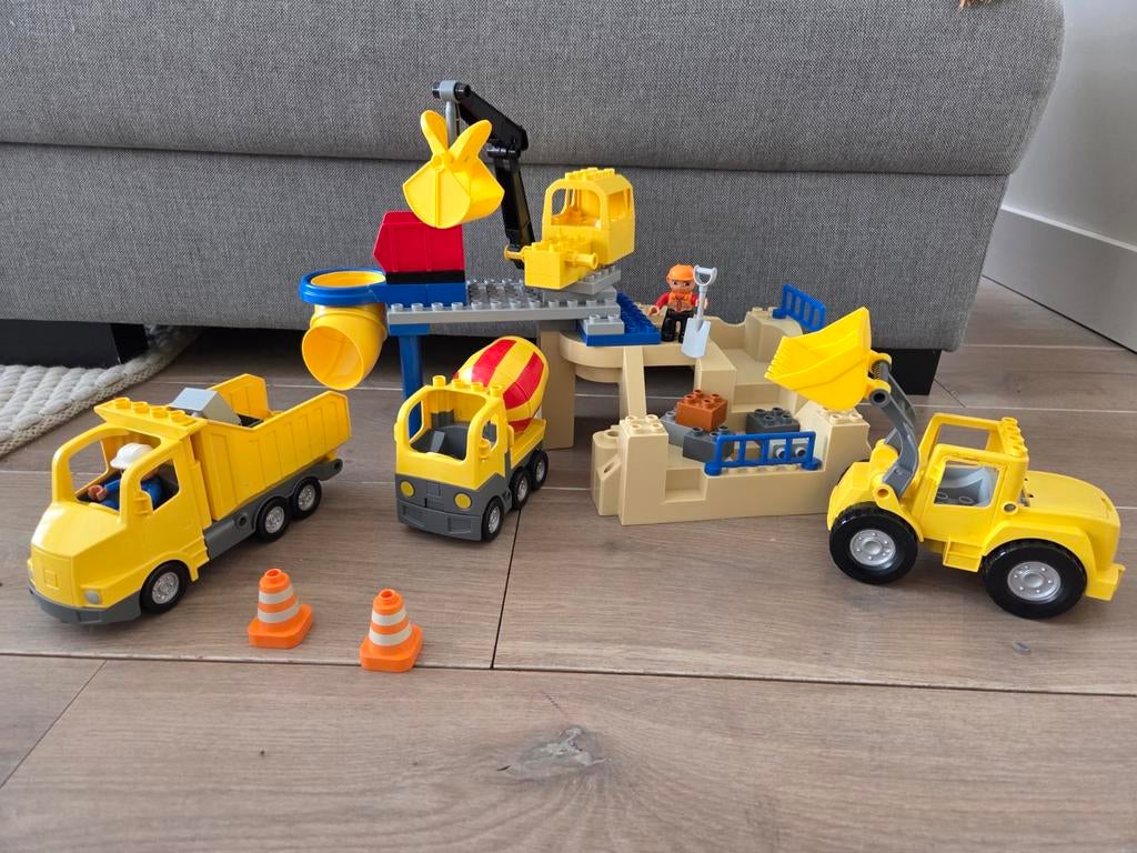 Duplo Steengroeve met voertuigen en figuren, Ophalen, Gebruikt, Complete set, Duplo