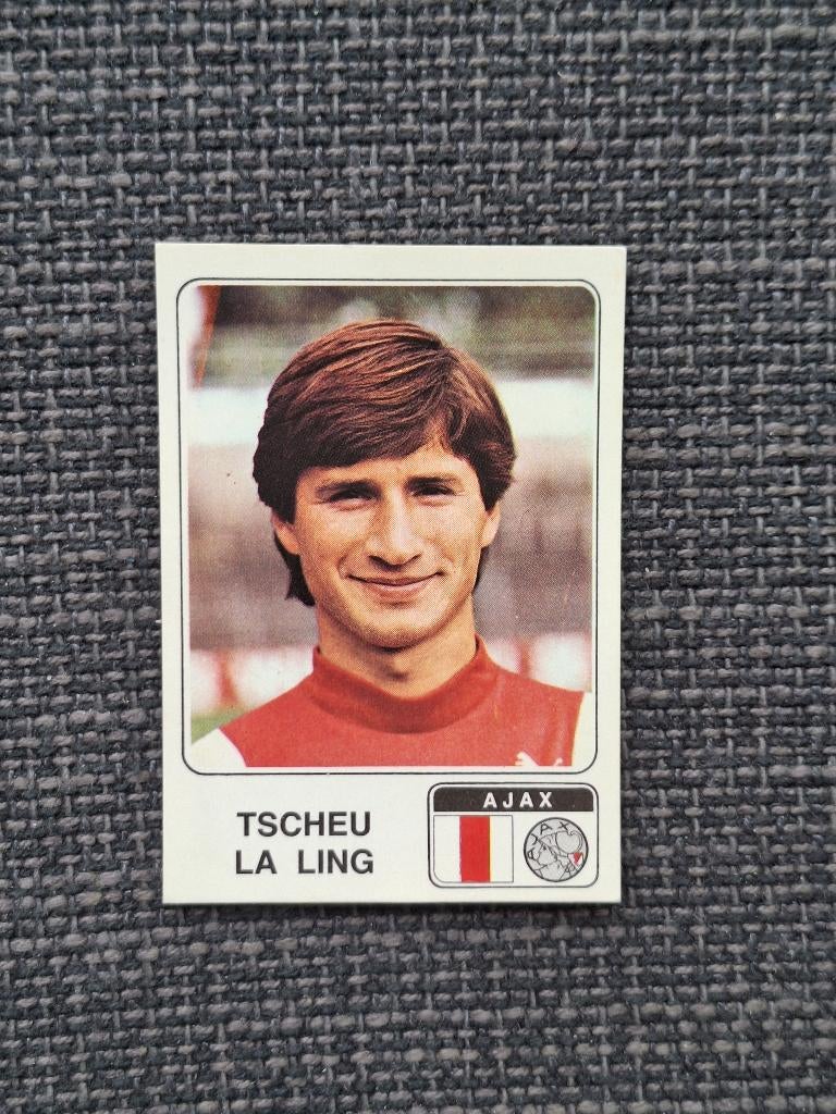 Panini Voetbal 79 Tscheu La Ling Ajax, Verzenden, Zo goed als nieuw, Sticker