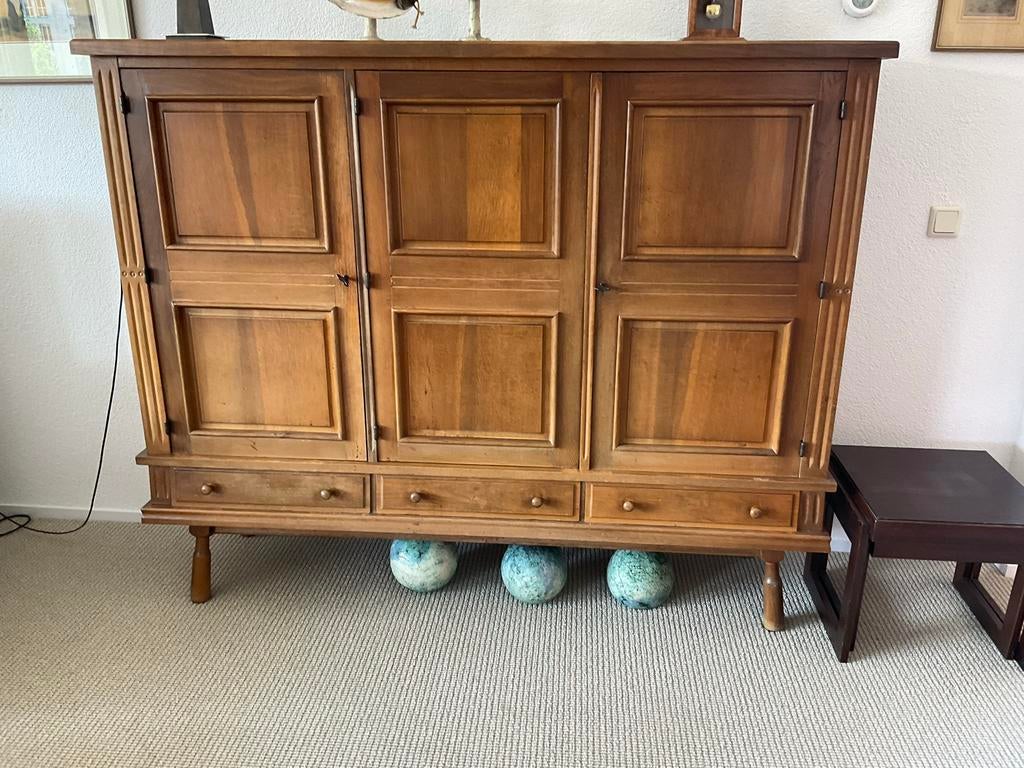 Houten eiken kast uit de jaren 60., Huis en Inrichting, Kasten | Kledingkasten, Ophalen, Gebruikt, 100 tot 150 cm, Met lade(s)