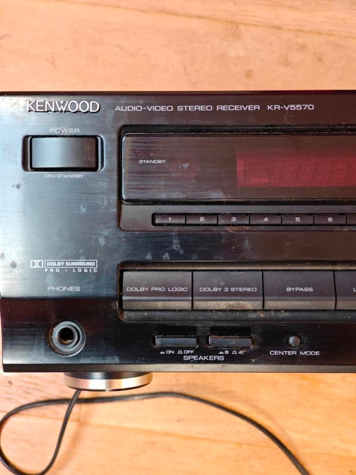 Kenwood KR-V5570 Audio-Video Stereo Receiver, Audio, Tv en Foto, Versterkers en Receivers, Gebruikt, Stereo, 60 tot 120 watt, Overige merken
