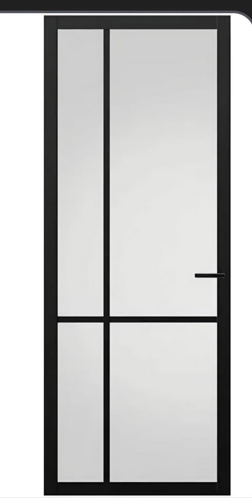 Svedex binnendeur opdek rechts diep zwart 2315x880 mm, Doe-het-zelf en Verbouw, Deuren en Horren, Zo goed als nieuw, Binnendeur