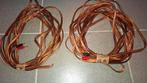 Luidsprekerkabels koper 4 st, Ophalen of Verzenden, Gebruikt, 10 meter of meer, Luidsprekerkabel