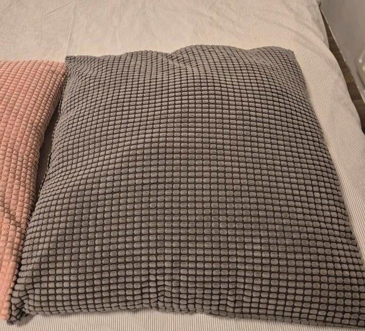 Grote ikea kussens met hoes, Eenpersoons, Wit, Ophalen of Verzenden, Zo goed als nieuw
