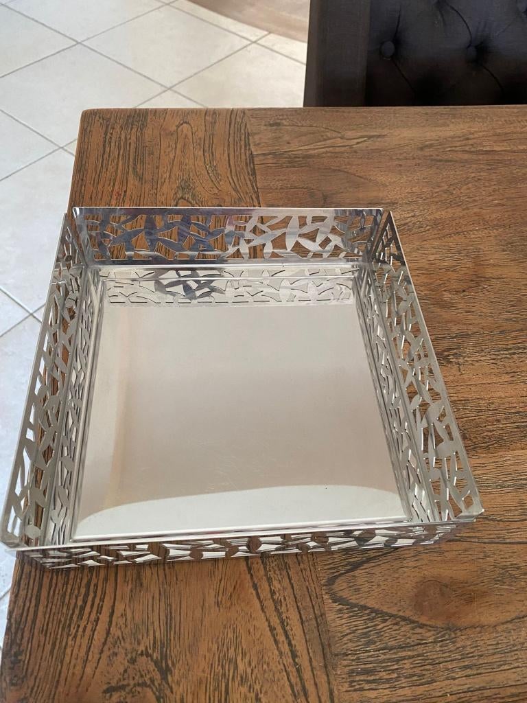 Alessi Servettenhouder te koop!, Gebruikt, Ophalen of Verzenden, Zilver, Metaal