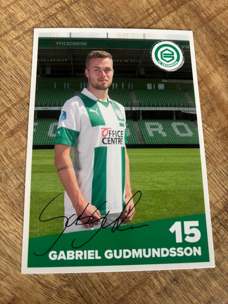 Gabriel Gudmundsson - FC Groningen Spelerskaart, Ophalen of Verzenden, Zo goed als nieuw, Overige binnenlandse clubs, Spelerskaart