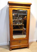 Antieke Engelse linnenkast met spiegeldeur, Antiek en Kunst, Antiek | Meubels | Kasten, Ophalen of Verzenden