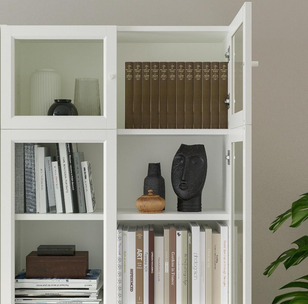 IKEA BILLY Opzetstuk met glazen deuren - Wit, Huis en Inrichting, Ophalen