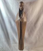 Antiek beeld Maria met kind, eikenhout, Antiek en Kunst, Ophalen of Verzenden
