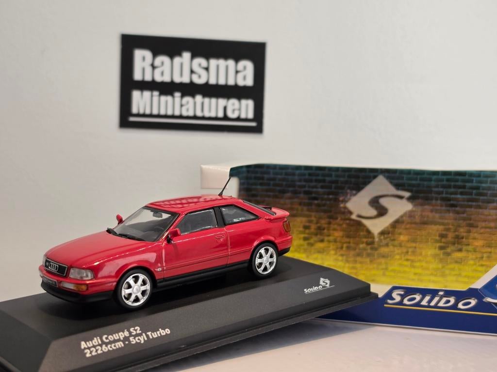 Audi Coupe S2 - Rood - 1:43 Solido, Auto, Solido, Nieuw, Ophalen of Verzenden