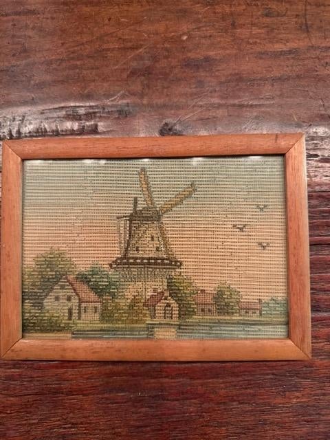 5 molens gehaakt in lijstjes 14x19 cm, Ophalen of Verzenden