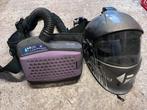 Parweld lashelm met verse lucht incl filters, Doe-het-zelf en Verbouw, Laskappen, Lasfilter, Ophalen of Verzenden, Gebruikt