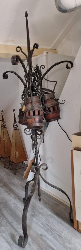Smeedijzeren lamp, Antiek en Kunst, Ophalen
