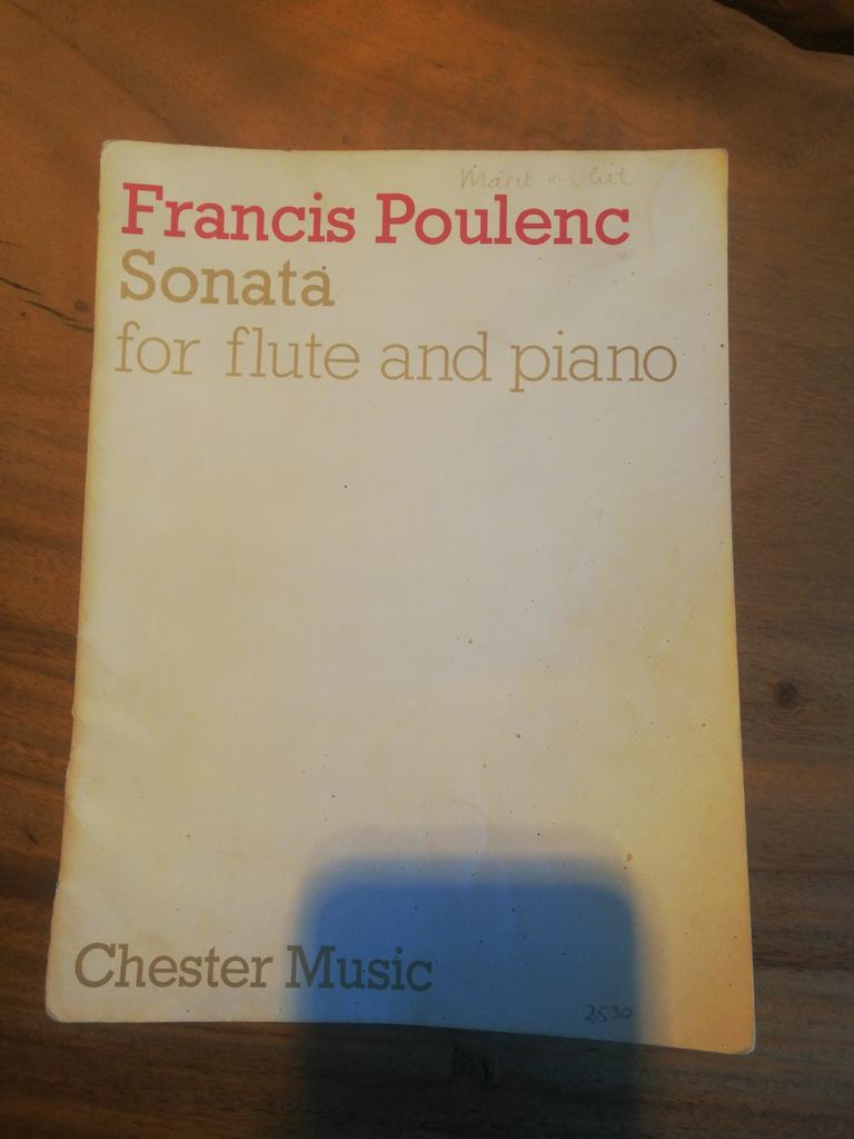 Sonata voor fluit en piano, Francis Poulenc, Muziek en Instrumenten, Klassiek, Dwarsfluit of Piccolo, Ophalen of Verzenden, Zo goed als nieuw