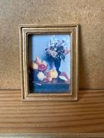 Lijst prent stilleven - 7.6x5.7cm - kunststof, Ophalen of Verzenden, Zo goed als nieuw, Poppenhuis