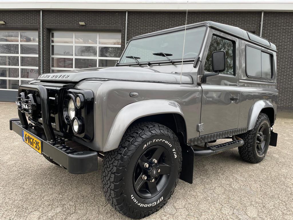 Land Rover Defender -90 Grijs kenteken / Origineel Nederland, 12 maanden, Zwart, 4 cilinders, Leder en Stof