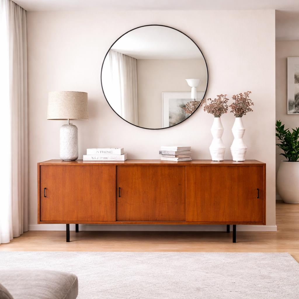 🤎 Vintage retro dressoir lowboard kast tv-meubel teak Deens, Ophalen, 150 tot 200 cm, Teakhout, Gebruikt