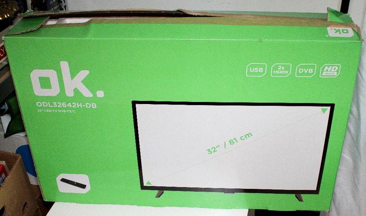 OK ODL32642H-DB tv, Audio, Tv en Foto, Televisies, Zo goed als nieuw, LED, Minder dan 40 cm, HD Ready (720p), Overige merken, 50 Hz