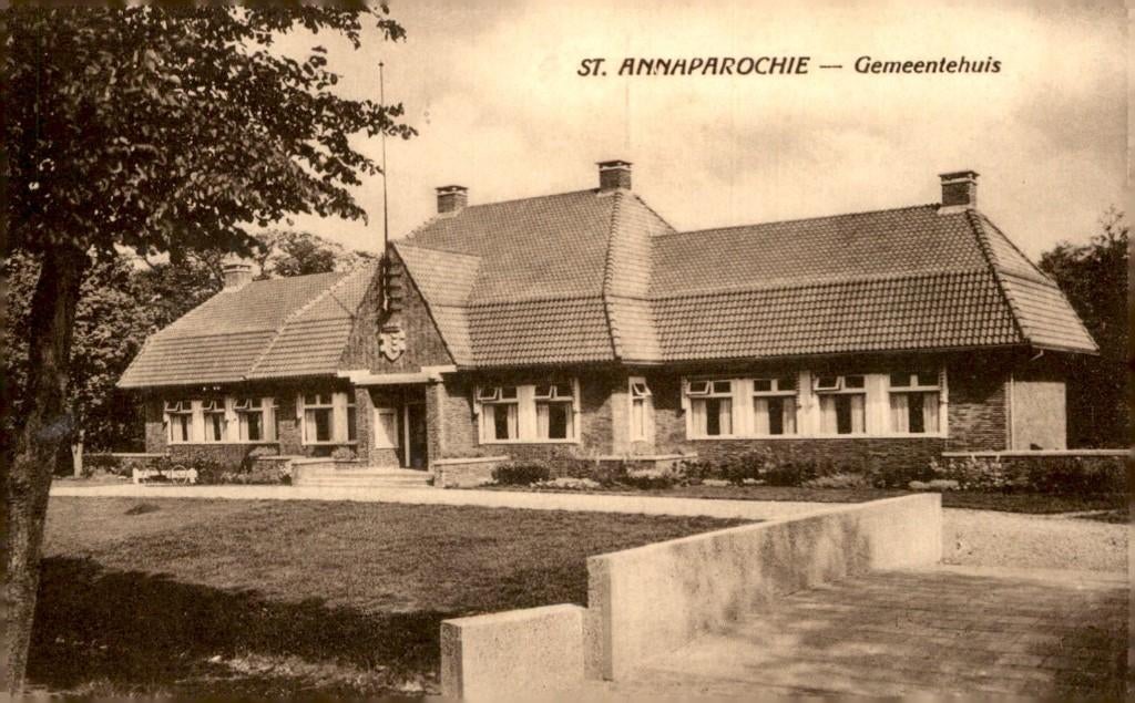 St. Annaparochie Gemeentehuis # 980, Verzenden, 1920 tot 1940, Ongelopen, Friesland