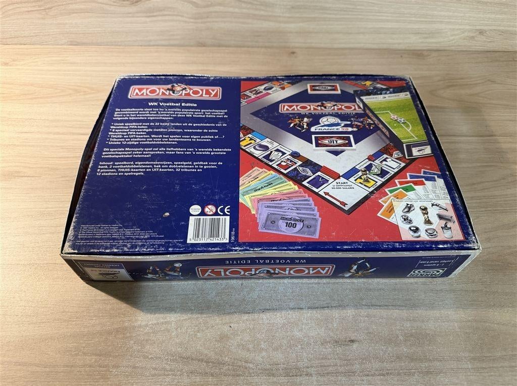 monopoly wk voetbal editie france 98 - s6947, Hobby en Vrije tijd, Gezelschapsspellen | Bordspellen, Verzenden, Zo goed als nieuw