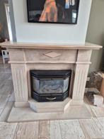 Travertin ombouw voor inbouw gashaard - 107x126 cm, Ophalen of Verzenden