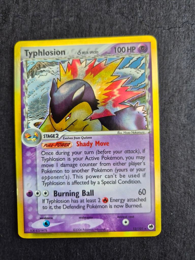 Typhlosion Reverse Holo Pokémon Kaart, Ophalen of Verzenden, Gebruikt, Losse kaart, Foil
