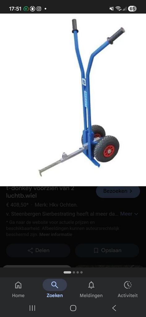 Straatgereedschap, 100 liter of meer, Ophalen of Verzenden, Gebruikt, Transportkar