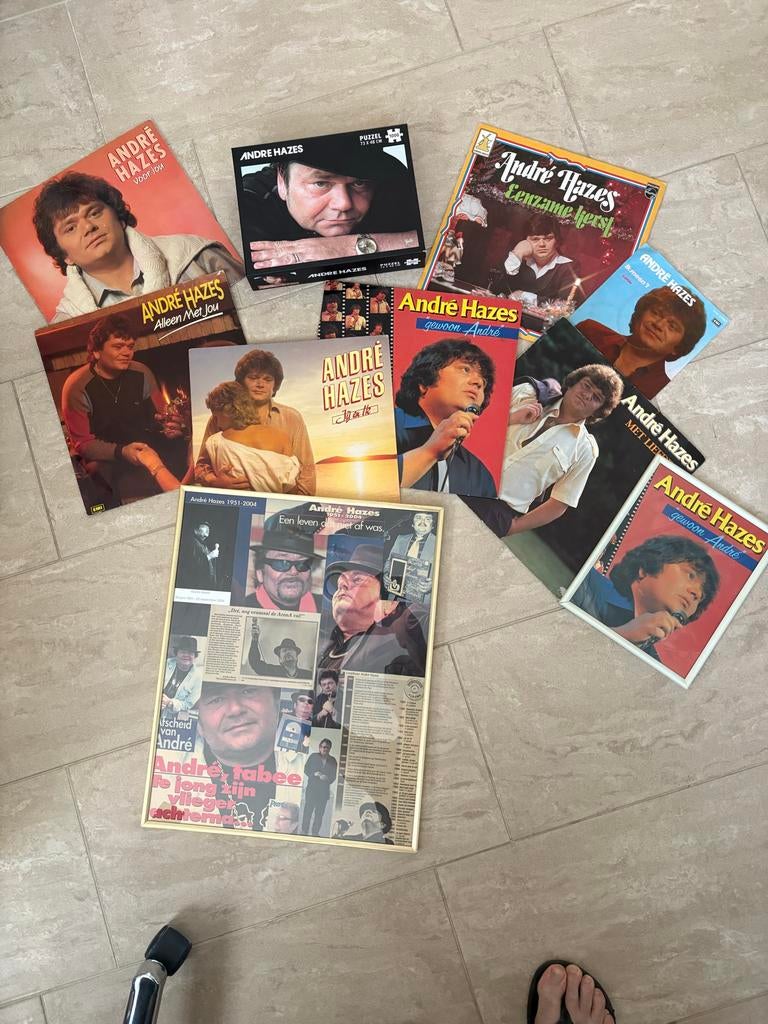 André Hazes Vinyl Collectie + Puzzel, Ophalen, Gebruikt, Originele persing, 1980 - 1989