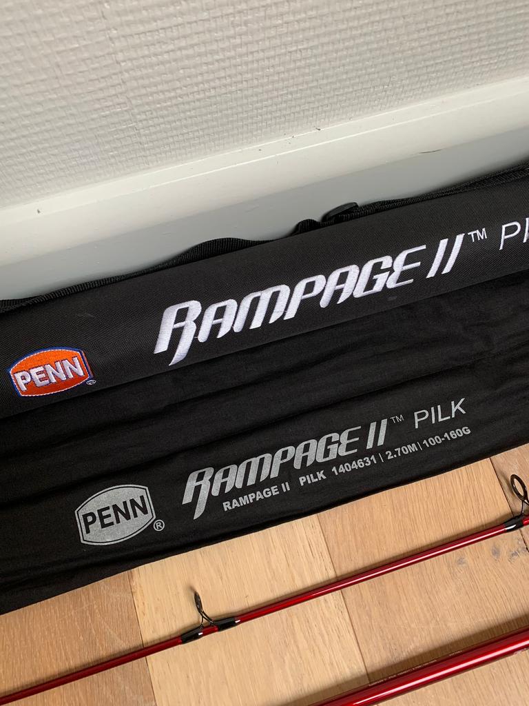 Nieuwe Penn Rampage II Pilk zeehengel, 2.70m & 100-160 gr, Werphengel, Nieuw, Ophalen of Verzenden, Penn