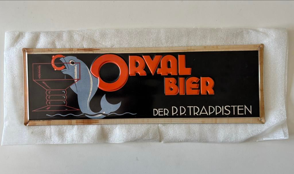 Orval metalen reclamebord - Nieuw, Ophalen of Verzenden, Nieuw, Reclamebord