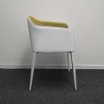 Pedrali Laja 885 Design Stoelen | Wit / Groen | Leer / Stof, Gebruikt, -, Wit, -
