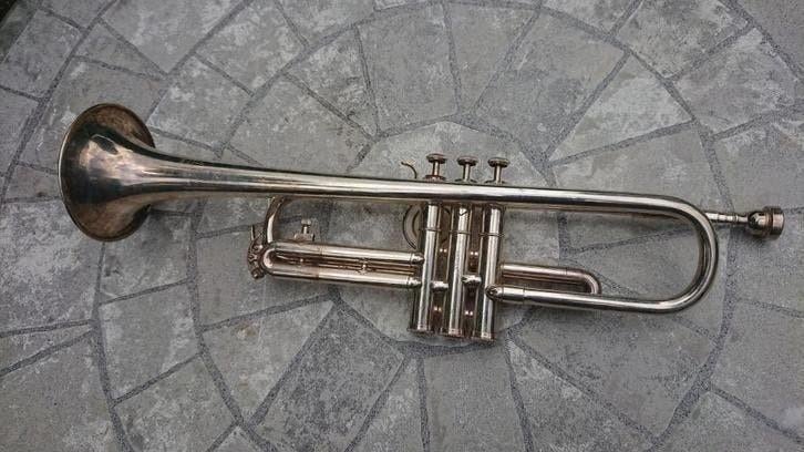 B&M Symphonic verzilverde trompet, Ophalen of Verzenden, Gebruikt, Overige typen