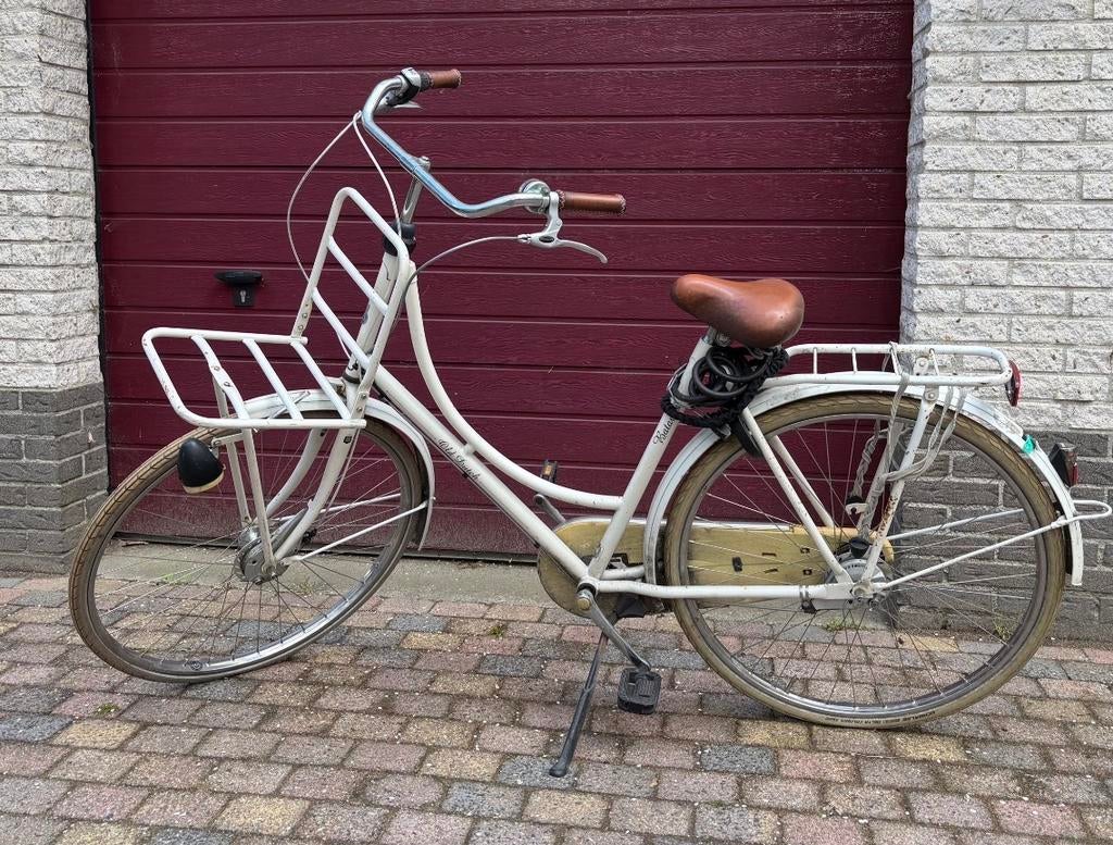Meisjesfiets met voordrager, Fietsen en Brommers, Fietsen | Meisjes, Ophalen, Gebruikt, 26 inch of meer, Handrem