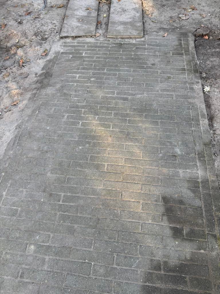 Terras stenen, Tuin en Terras, Tegels en Klinkers, Ophalen, Zo goed als nieuw, Beton, Klinkers