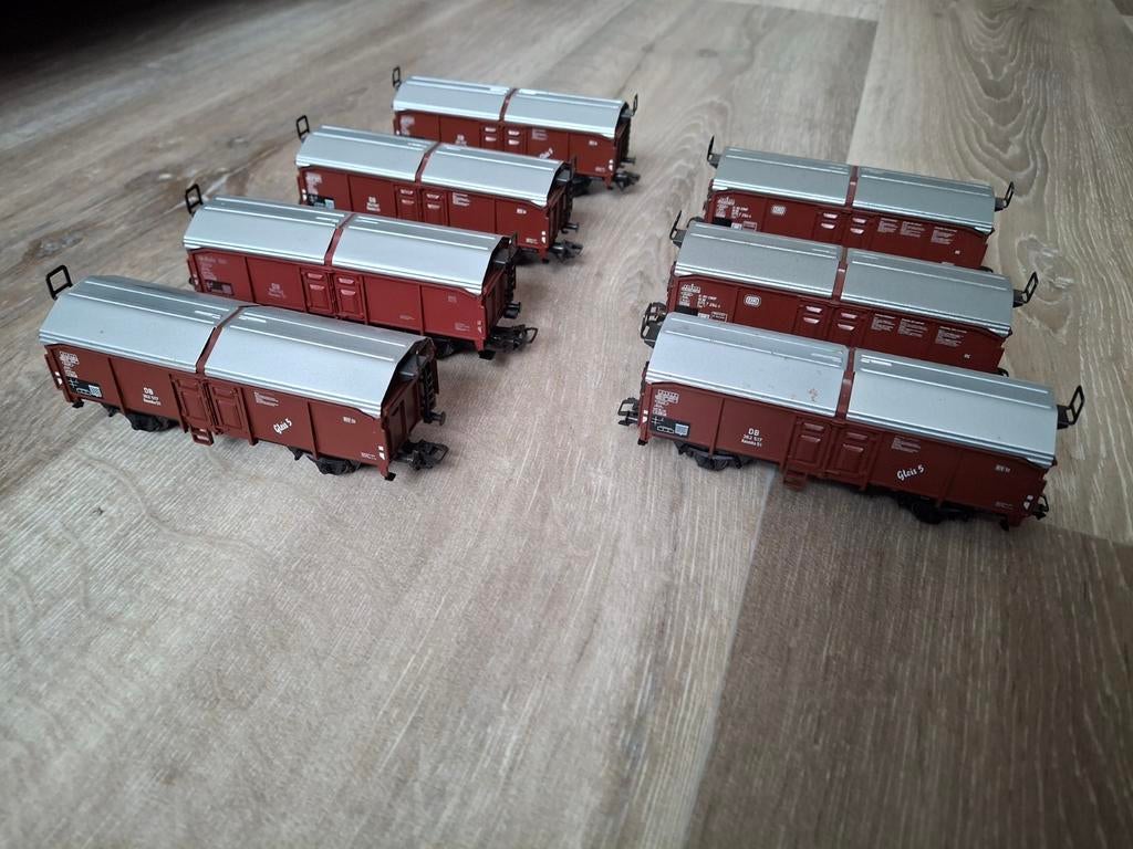Marklïn HO 4619 schuifdak wagons DB, Hobby en Vrije tijd, Modeltreinen | H0, Gebruikt, Wagon, Wisselstroom, Märklin, Ophalen of Verzenden
