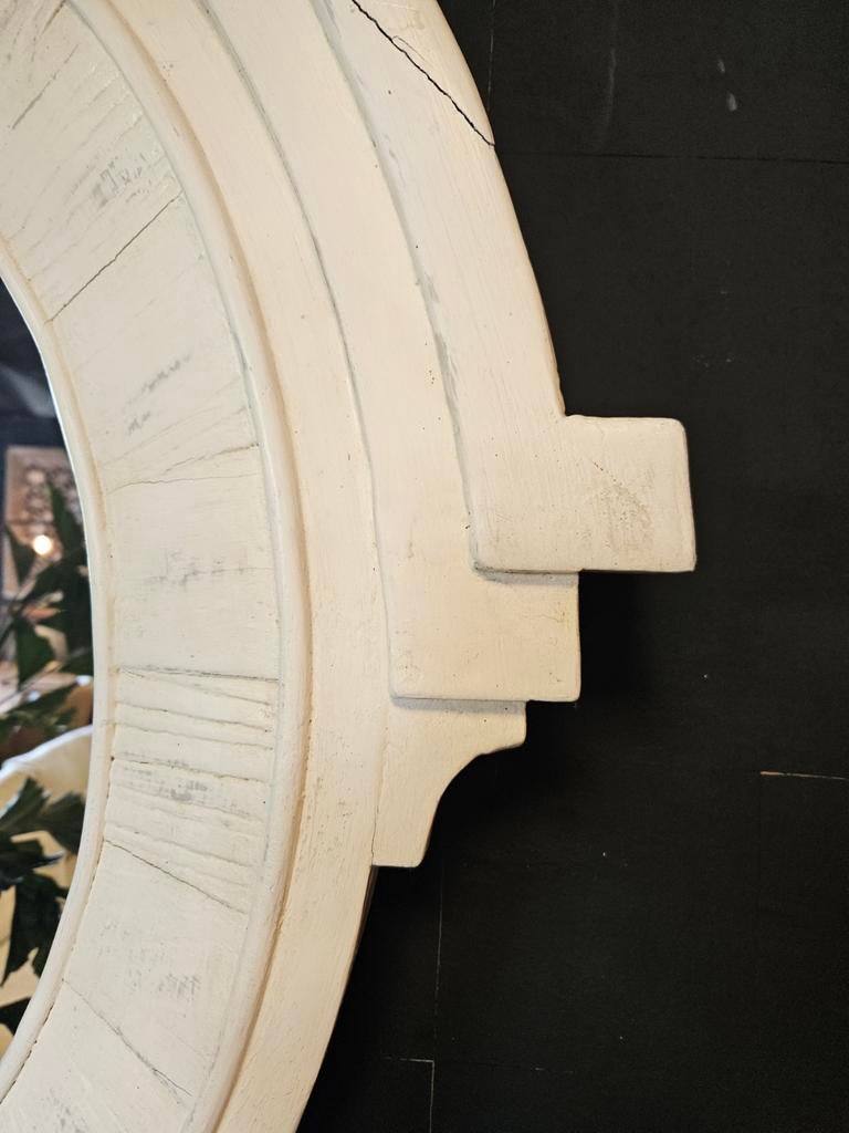 Spiegel wit dikke houten lijst opruiming, Ophalen of Verzenden, Nieuw, Rechthoekig, Minder dan 100 cm