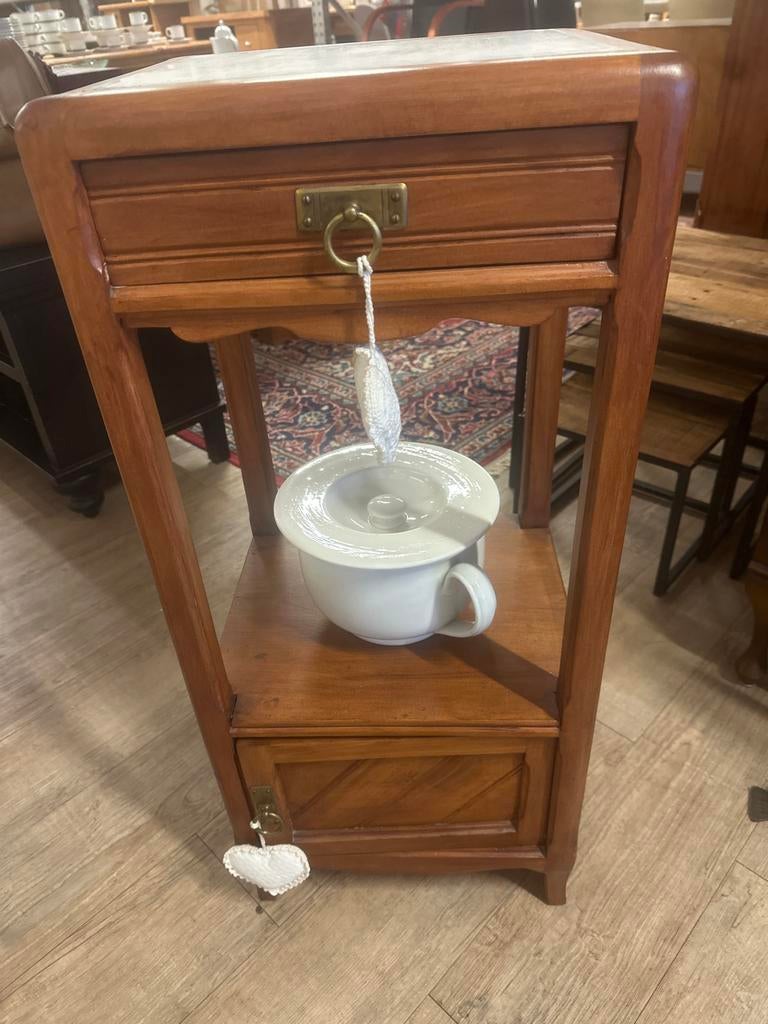 Antieke Nachtkastje met Commode en Lade, Ophalen