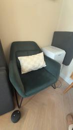 Stoel loods 5 groen velvet, Huis en Inrichting, Fauteuils, Ophalen, Zo goed als nieuw, 50 tot 75 cm