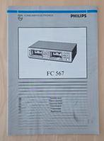Handleiding Philips FC567 Cassette Deck, Ophalen of Verzenden, Dubbel, Philips, Tiptoetsen