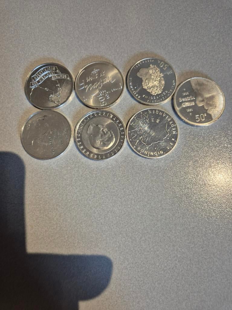 50 gulden 7 stuks, Ophalen of Verzenden, Koningin Beatrix, 50 gulden, Zilver
