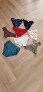 Partij van 8 dames string slips, Kleding | Dames, Ondergoed en Lingerie, Ophalen of Verzenden, Zwart, String