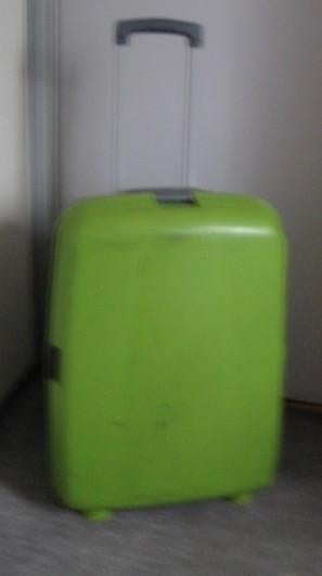 ,STYLE , STEVIGE KOFFER MOOIE MOS GROENE KLEUR ,, Hard kunststof, Ophalen of Verzenden, Zo goed als nieuw, 35 tot 45 cm