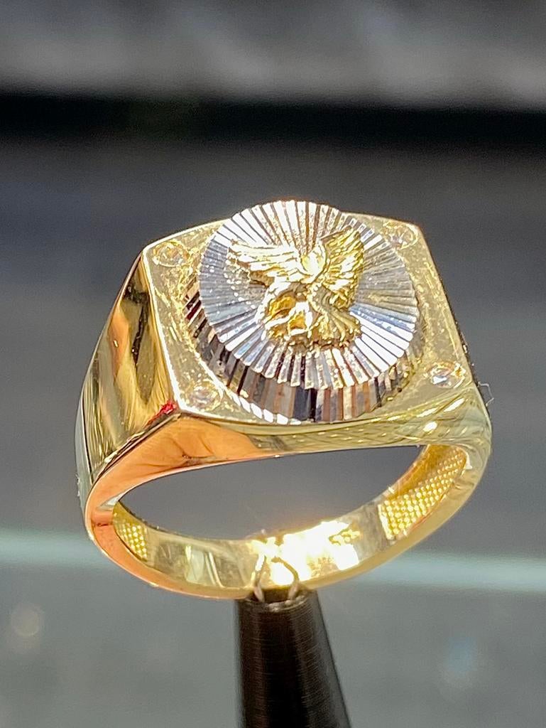 14k Gouden Ring Witgoud, 20 of groter, Heer, Nieuw, Ophalen of Verzenden