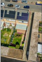 Elektrische uitvalscherm, Tuin en Terras, Zonneschermen, Ophalen, Gebruikt, 450 cm of meer, Elektrisch