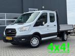 Ford Transit 350 2.0 TDCI L2H1 DC Trend 4WD | Open laadbak |, Auto's, Keurmerk '100% Onderhouden', 4 cilinders, Wit, 10 km/l