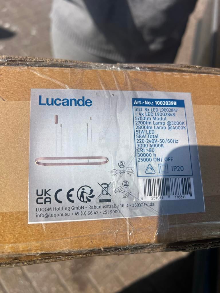 Melinay LED Smart Hanglamp Coffee - Lucande, Ophalen of Verzenden, Nieuw, Metaal, 75 cm of meer