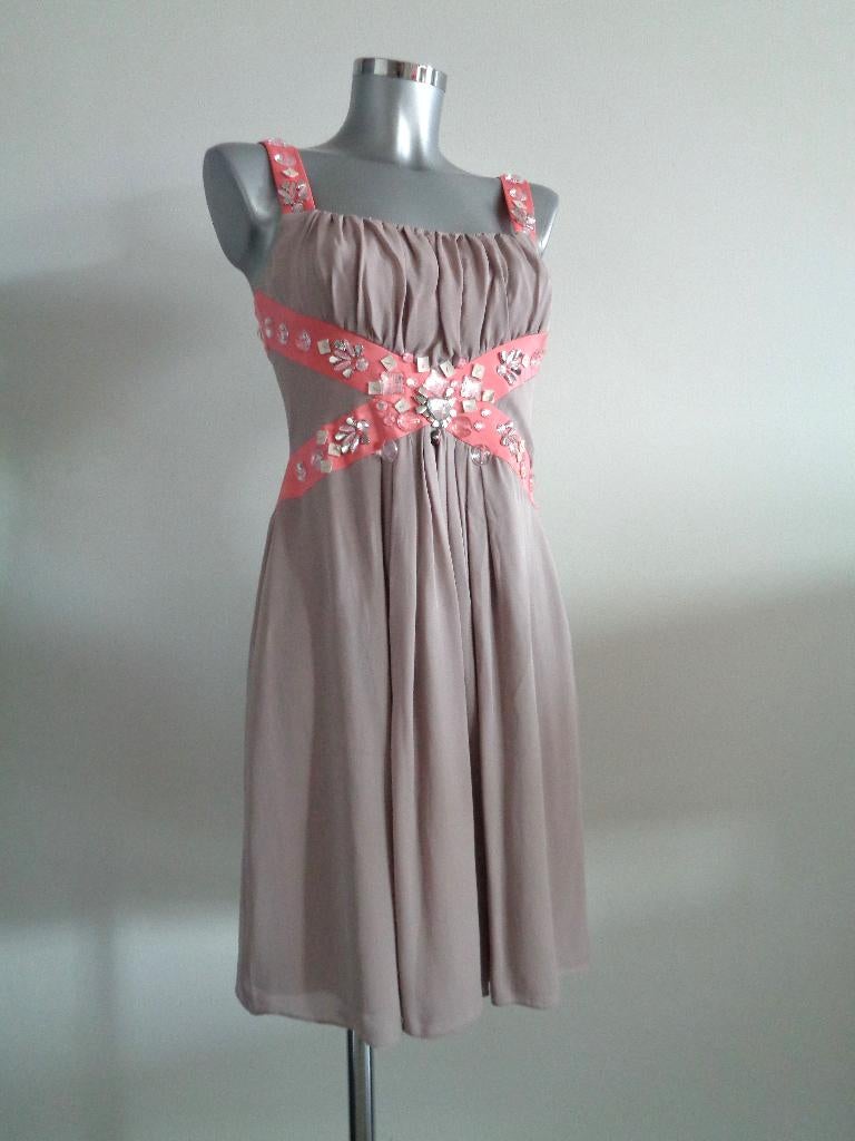 Jorando Italy designer jurk, zijde, maat IT42-NL36 NIEUW, Paars, Nieuw, Ophalen of Verzenden, Knielengte