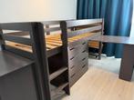 Medium hoogslaper grijs tiener kinder bed met laden kast bur, Ophalen, Gebruikt, Hoogslaper
