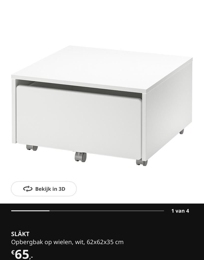 3x Ikea Slakt opbergbakken, Ophalen, Zo goed als nieuw, 50 tot 100 cm, Minder dan 50 cm